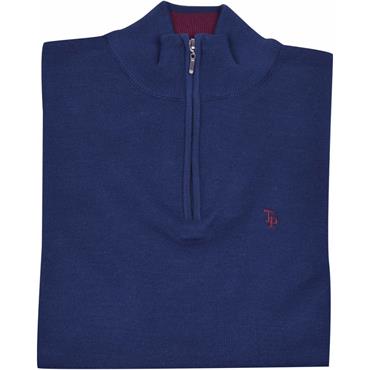 Tom Penn  Tom Penn 1/4 Zip Knit Navy