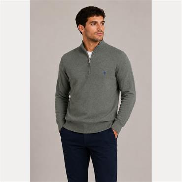 Tom Penn  Tom Penn 1/4 Zip Knit Olive