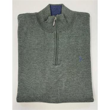 Tom Penn  Tom Penn 1/4 Zip Knit Olive