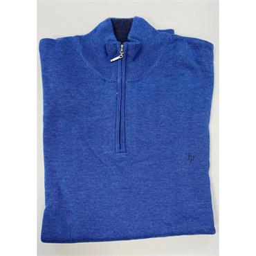 Tom Penn  Tom Penn 1/4 Zip Knit Blue