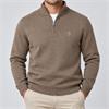 Tom Penn Quarter-Zip Fine Yarn Knit Sand