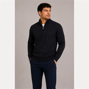 Tom Penn  Tom Penn 1/4 Zip Knit Black