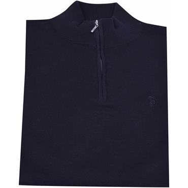 Tom Penn  Tom Penn 1/4 Zip Knit Black