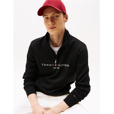 Tommy Hilfiger Tommy Logo Mockneck Sweat Black