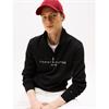 Tommy Hilfiger Tommy Logo Mockneck Sweat Black