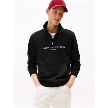 Tommy Hilfiger Tommy Logo Mockneck Sweat Black