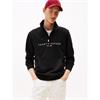 Tommy Hilfiger Tommy Logo Mockneck Sweat Black