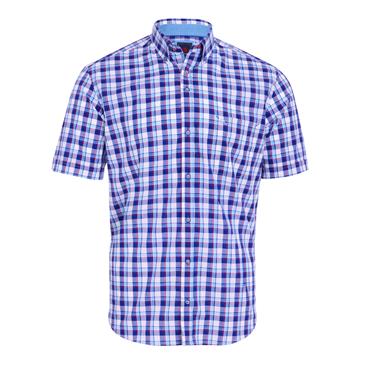 André Lagan Check Short Sleeve shirt Red