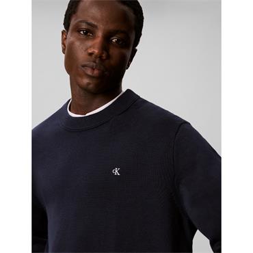 Calvin Klein Jeans Classic Cotton Crew Neck Jumper Sapphire