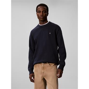 Calvin Klein Jeans Classic Cotton Crew Neck Jumper Sapphire