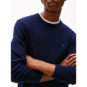 Tommy Hilfiger Pima Organic Cotton Cashmere Knit Navy
