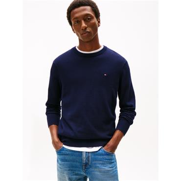 Tommy Hilfiger Pima Organic Cotton Cashmere Knit Navy