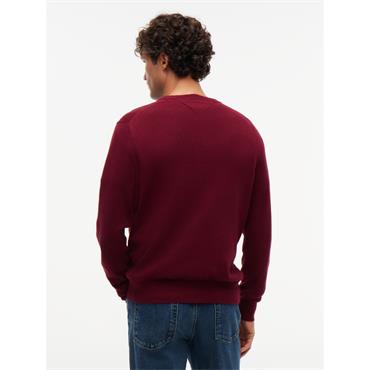 Tommy Hilfiger Pima Organic Cotton Cashmere Knit Burgundy