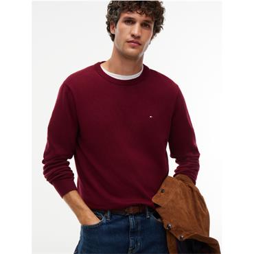 Tommy Hilfiger Pima Organic Cotton Cashmere Knit Burgundy