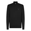 Tommy Hilfiger Essential Cotton Quarter-Zip Jumper Black