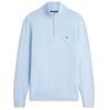 Tommy Hilfiger Essential Cotton Quarter-Zip Jumper Vessel Blue
