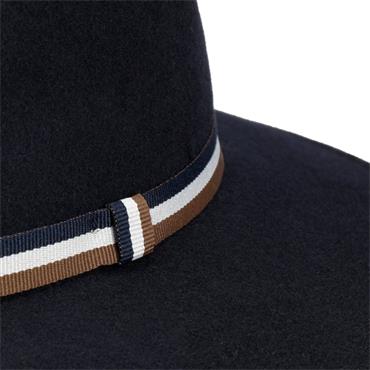 Bugatti Waterproof Crusable Fedora Fine Felt Hat Navy