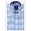 Benetti Danver Check Short Sleeve Shirt Blue