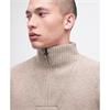 Barbour Essential Lambswool Half Zip Knit Stone