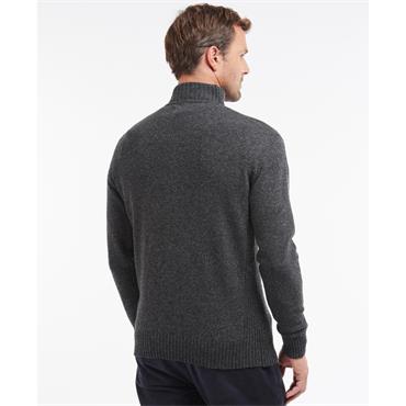 Barbour Essential Lambswool Half Zip Knit Charcoal