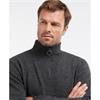 Barbour Essential Lambswool Half Zip Knit Charcoal