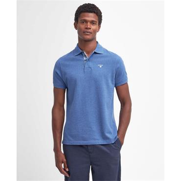 Barbour Tartan Pique Polo Tee Chambray