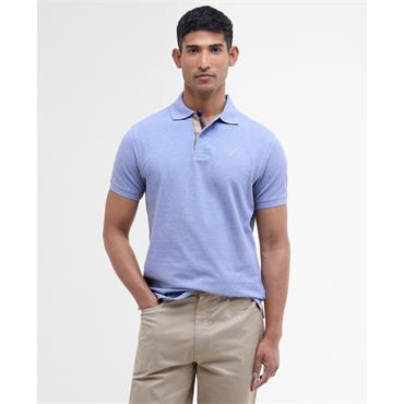 Barbour Tartan Pique Polo Tee Sky