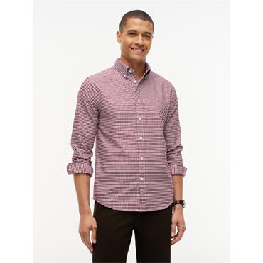 Tommy Hilfiger Heritage Oxford Gingham Check  Burgundy
