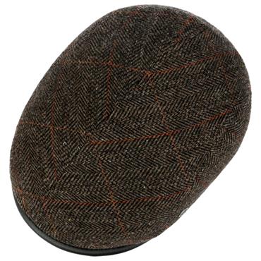 Bugatti Windproof Flat Cap with Ear Flaps Brown