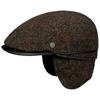 Bugatti Windproof Flat Cap with Ear Flaps Brown