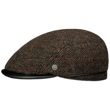 Bugatti Windproof Flat Cap with Ear Flaps Brown