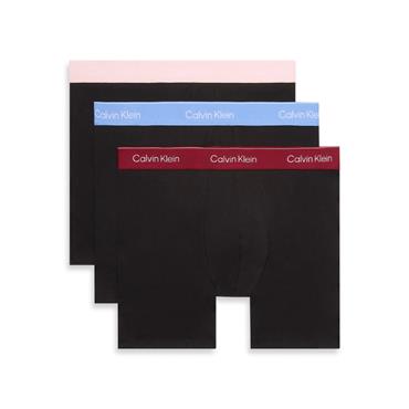 Calvin Klein 3-Pack Icon Cotton Stretch Boxers Wine/Sky/Pink