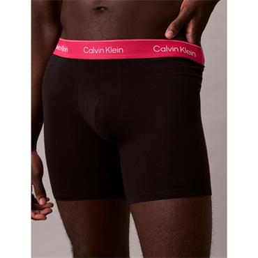 Calvin Klein 3-Pack Icon Cotton Stretch Boxers Fuchia/White/In