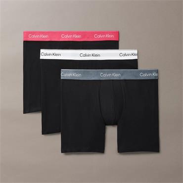 Calvin Klein 3-Pack Icon Cotton Stretch Boxers Fuchia/White/In