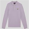 Lyle & Scott  Long Sleve Polo Top Lilac