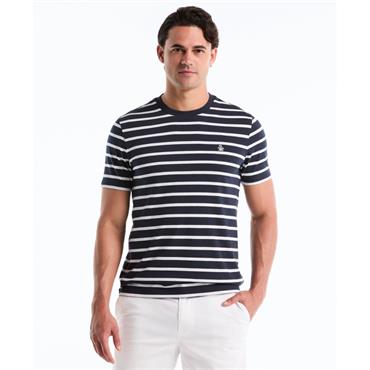 Penguin Orginal Jersey Breton Stripe Tee Saphire