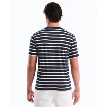 Penguin Orginal Jersey Breton Stripe Tee Saphire