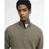 Barbour Cotton Quater-Zip Jumper Smokey Olive