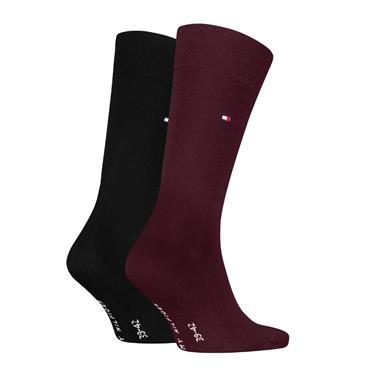 Tommy Hilfiger Classic 2 Pack Socks Burgundy