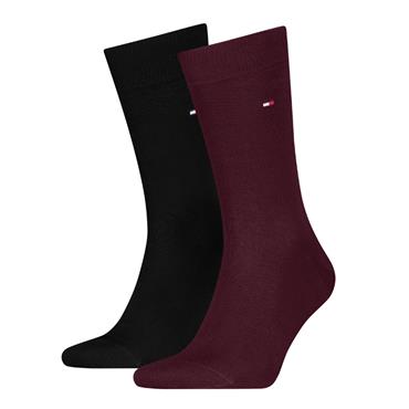 Tommy Hilfiger Classic 2 Pack Socks Burgundy
