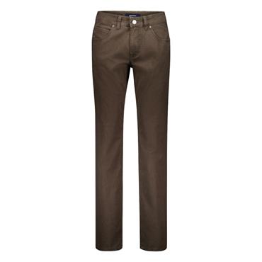 Gardeur Printed Cotton Jeans Brown