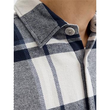 Jack & Jones Raymond Melange Check Overshirt Navy