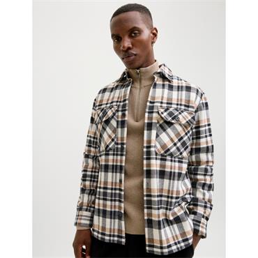 Jack & Jones Raymond Melange Check Overshirt White