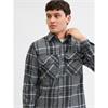 Jack & Jones Raymond Melange Check Overshirt Grey