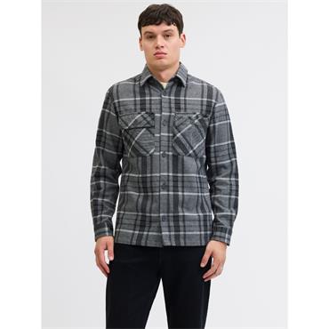 Jack & Jones Raymond Melange Check Overshirt Grey