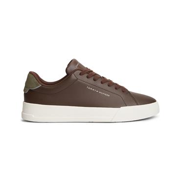 Tommy Hilfiger Court Leather Trainers Cocoa