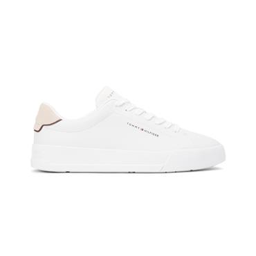 Tommy Hilfiger Court Leather Trainers Ecru