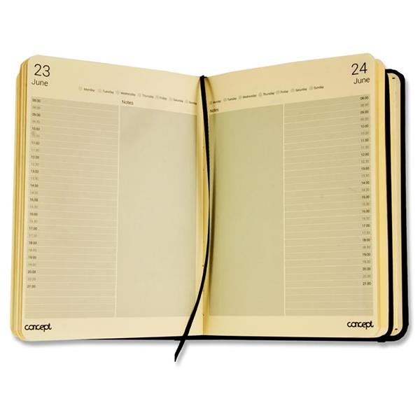 Concept A5 Undated Page A Day Diary With Times And Notes Writeaway