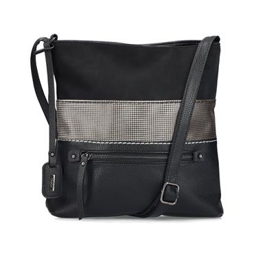 Rieker Front Zip Crossbody Bag - Black Combi