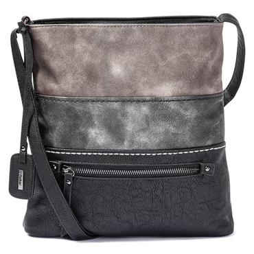 Rieker Front Zip Crossbody Bag - Black Combi